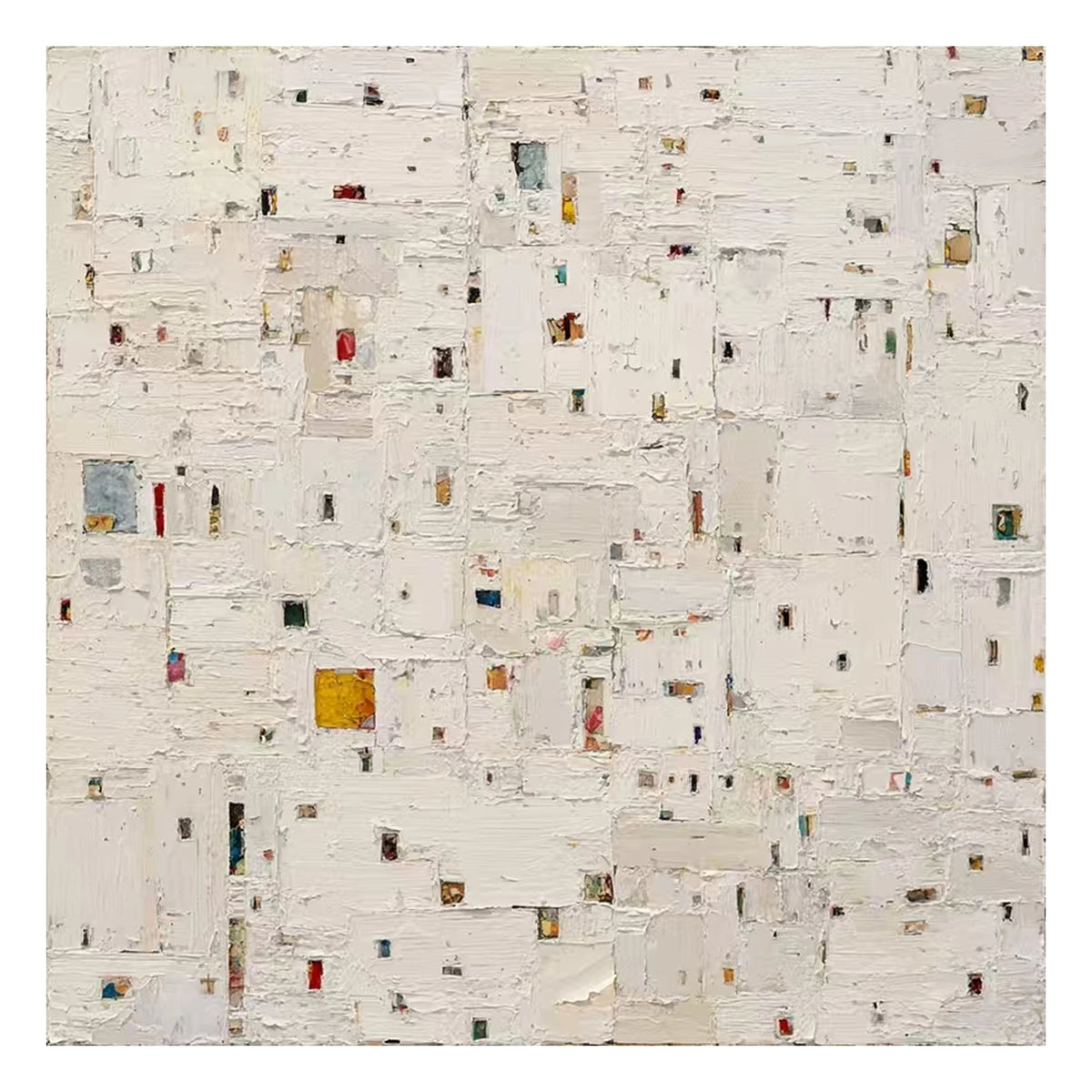 Quiet Mosaic Marks Wall Art — complete artwork