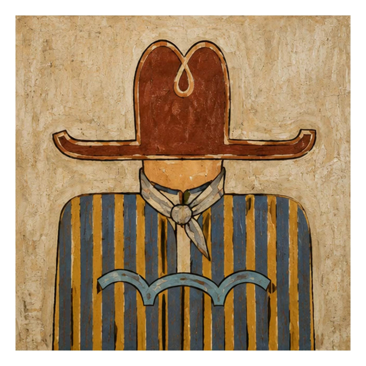 Striped Frontier Wall Art — complete artwork