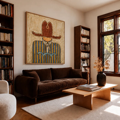 Striped Frontier Wall Art — interior room setting 1