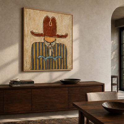 Striped Frontier Wall Art — interior room setting 2