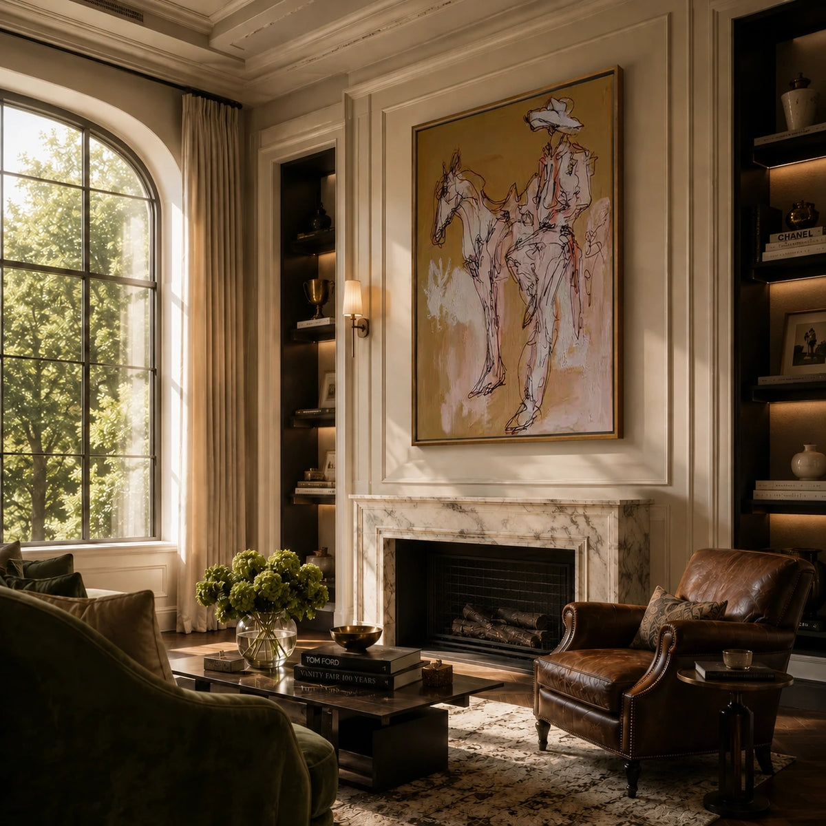 Ochre Trail Rider Wall Art — interior room setting 1