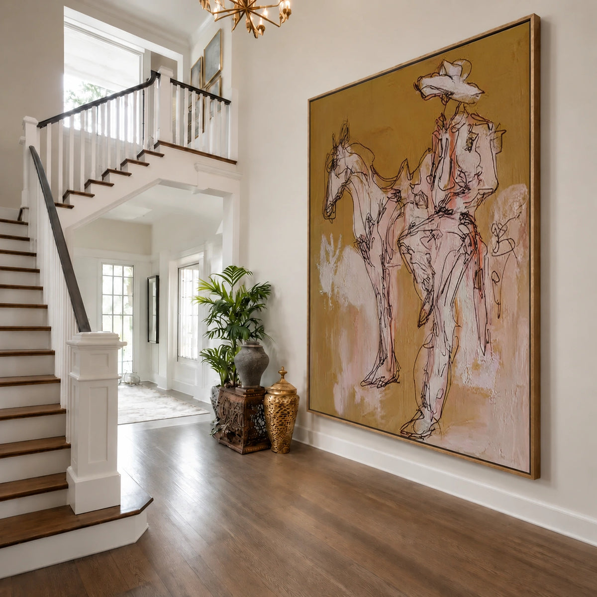Ochre Trail Rider Wall Art — interior room setting 3