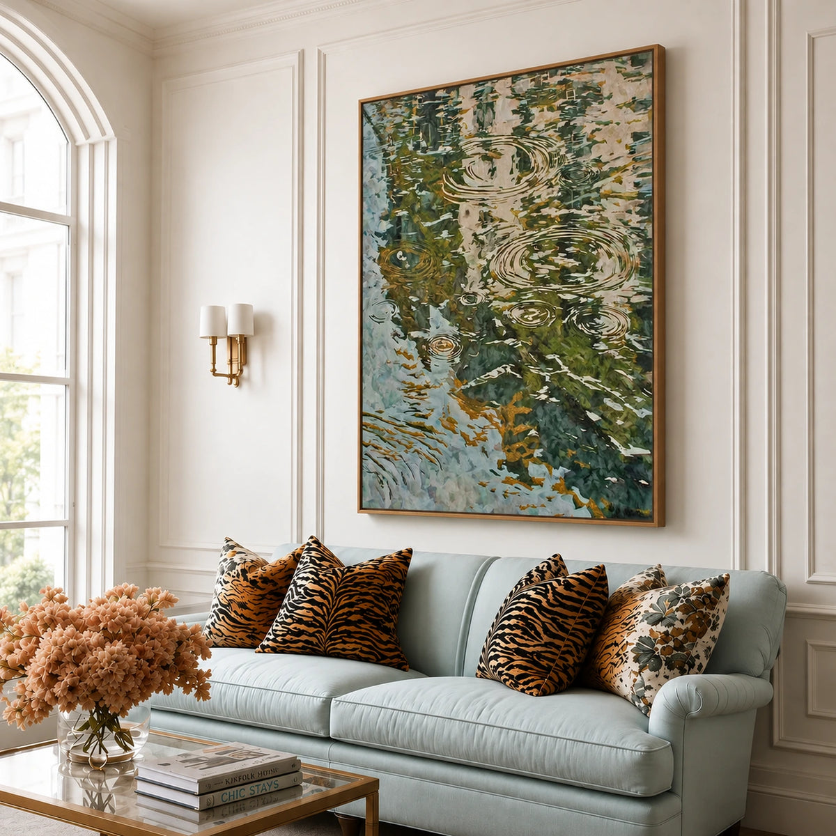 Stillwater Ripples Wall Art — interior room setting 1