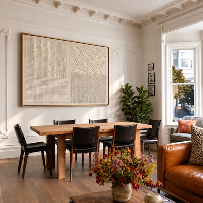 Woven Earth Relief Wall Art — interior room setting 3