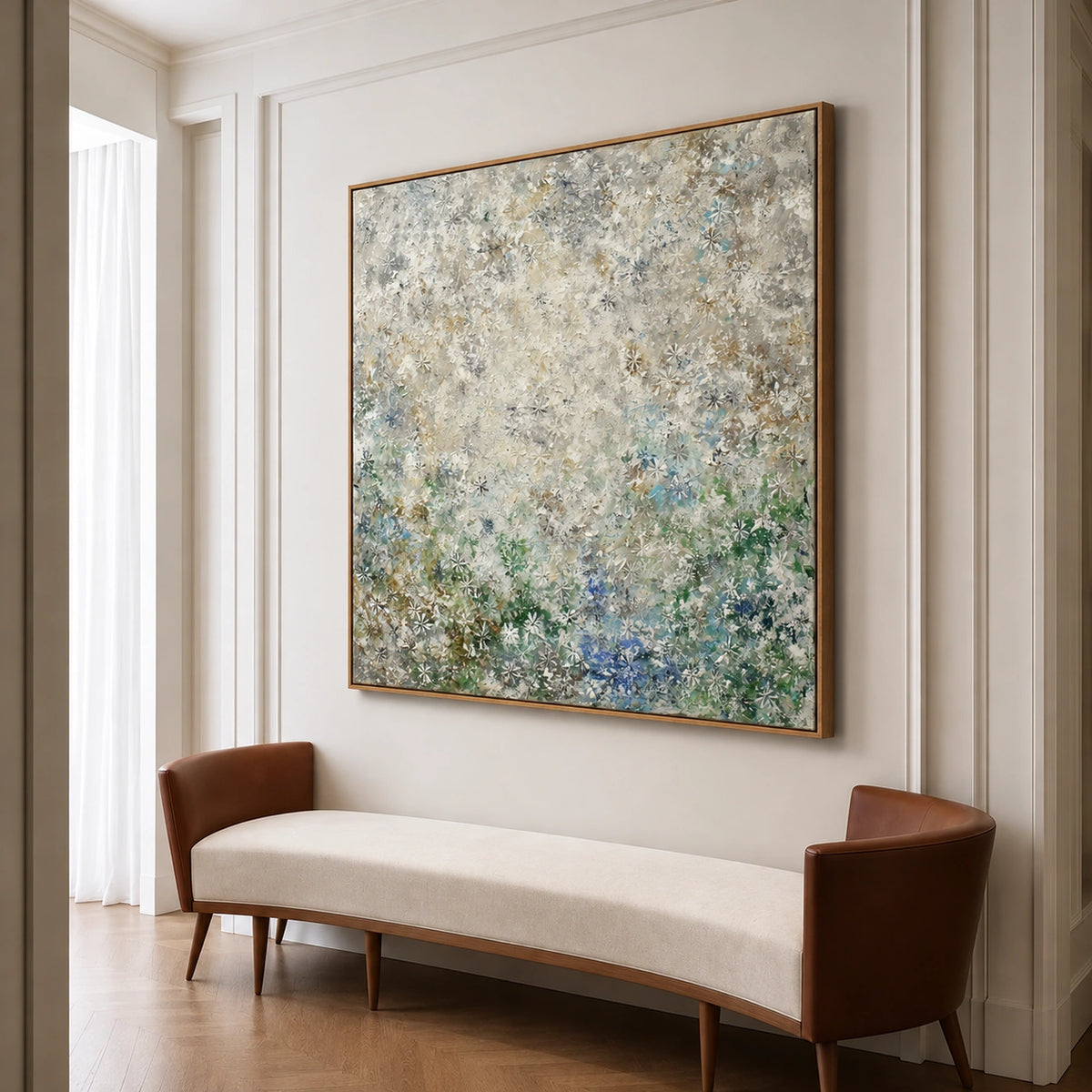 Silver Meadow Drift Wall Art — interior room setting 3