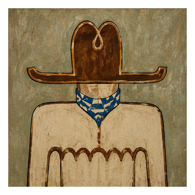 Blue Bandana Frontier Wall Art — complete artwork