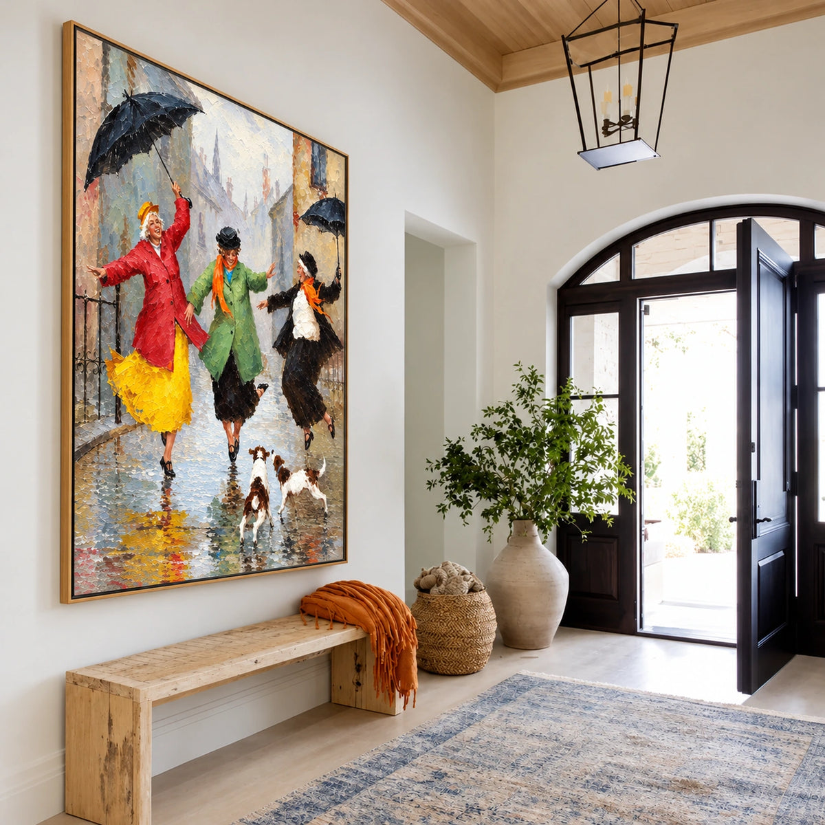 Rainy Day Dance Wall Art — interior room setting 1