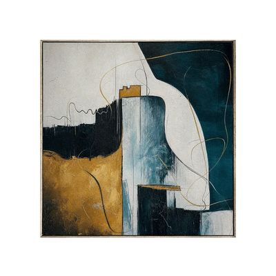 Gilded Current Abstract Wall Art | Olyrel
