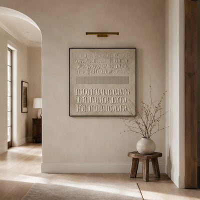 Quiet Marks Textured Wall Art shown in a quiet home office | Olyrel