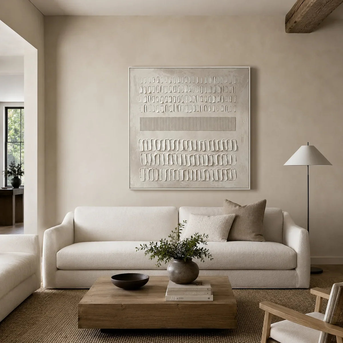 Quiet Marks Textured Wall Art displayed in a collected studio setting | Olyrel