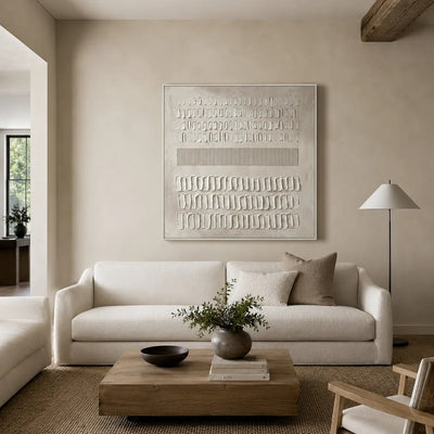 Quiet Marks Textured Wall Art displayed in a collected studio setting | Olyrel
