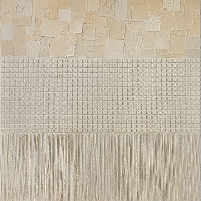 Original artwork view of Ivory Grid Textured Wall Art | Olyrel