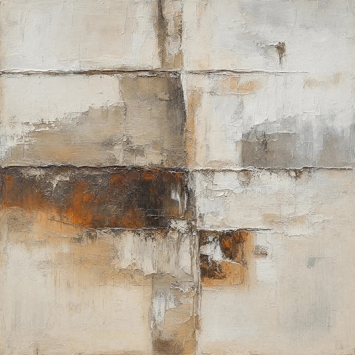 Original artwork view of Rust Horizon Abstract Wall Art | Olyrel