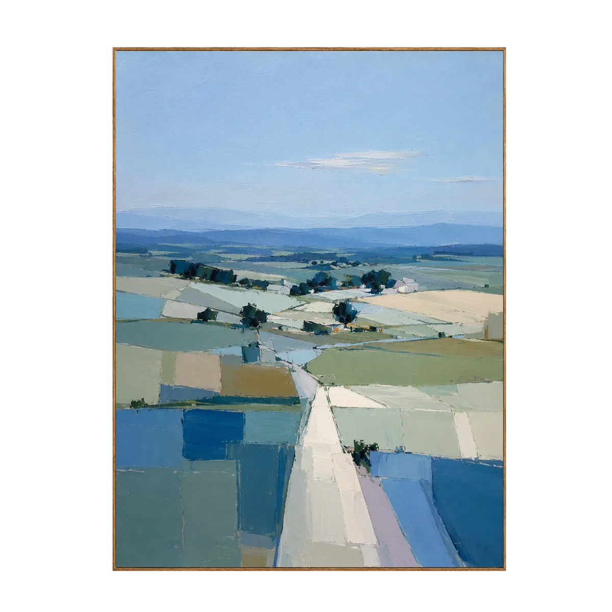 Blue Fields Landscape Wall Art | Olyrel