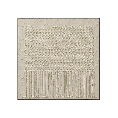 Ivory Weave Textured Wall Art | Olyrel