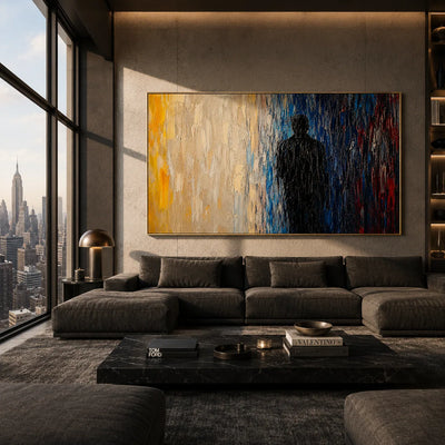 Shadow Figure Abstract Wall Art lifestyle view 5 | Olyrel