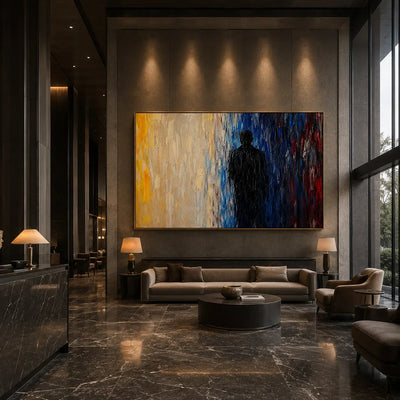 Shadow Figure Abstract Wall Art lifestyle view 6 | Olyrel