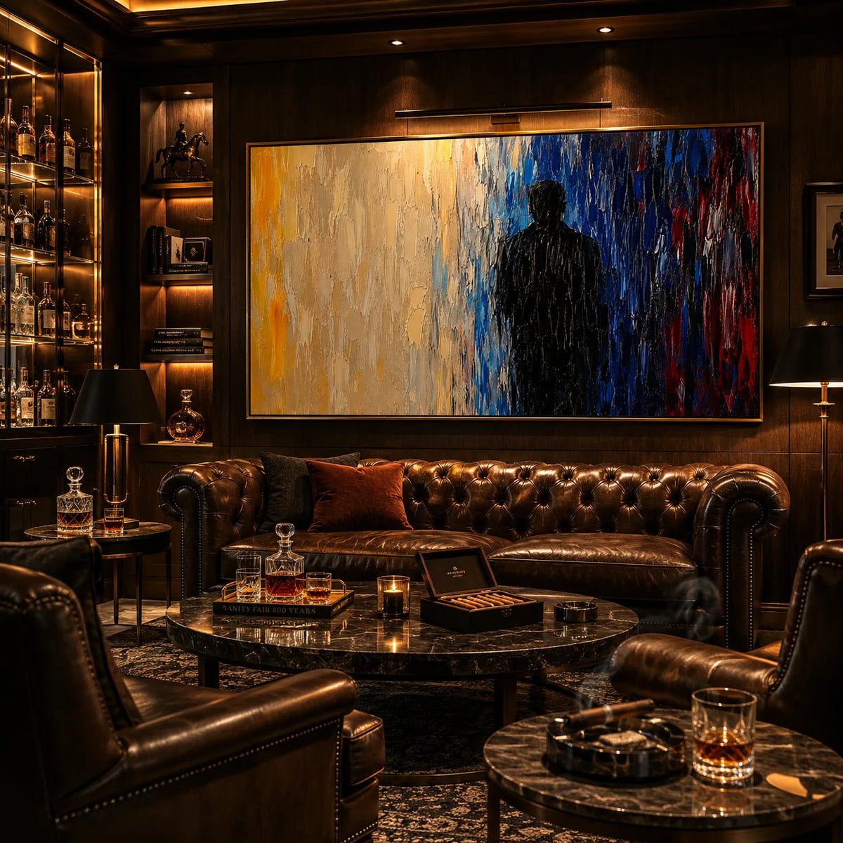 Shadow Figure Abstract Wall Art lifestyle view 7 | Olyrel