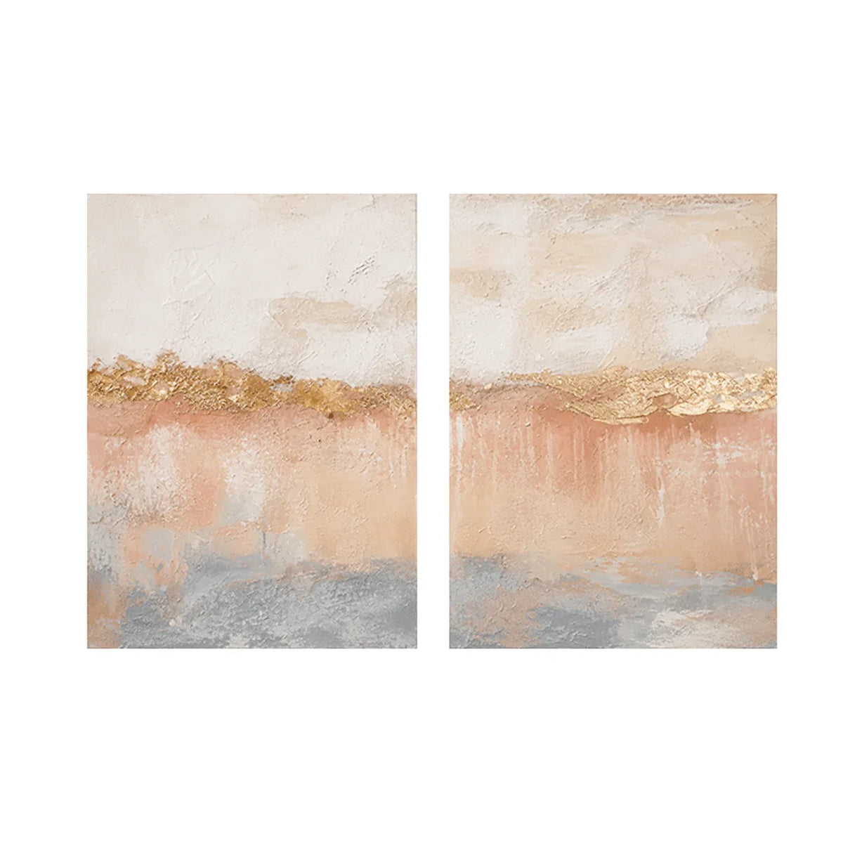 Blush Horizon Diptych Wall Art | Olyrel