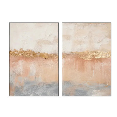 Blush Horizon Diptych Wall Art | Olyrel