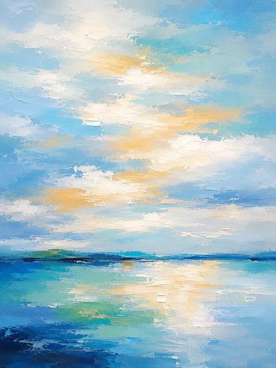 Azure Tide Diptych Wall Art room scene 1 | Olyrel