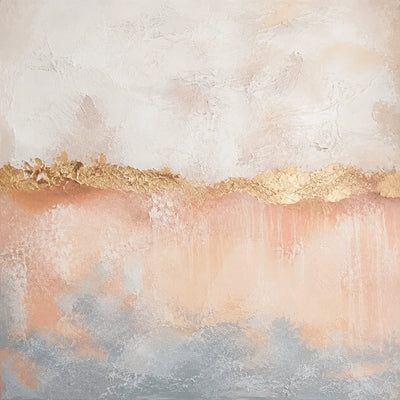 Blush Veil Textured Wall Art | Olyrel