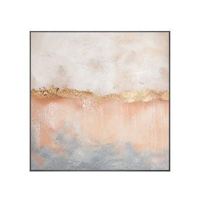 Blush Veil Textured Wall Art | Olyrel
