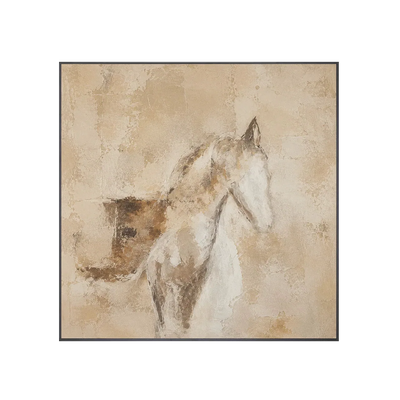 Ochre Horse Study Wall Art | Olyrel