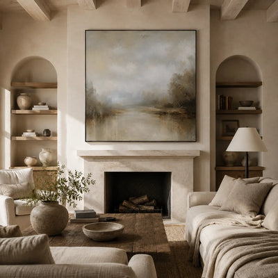 Silver Creek Landscape Wall Art room scene 2 | Olyrel