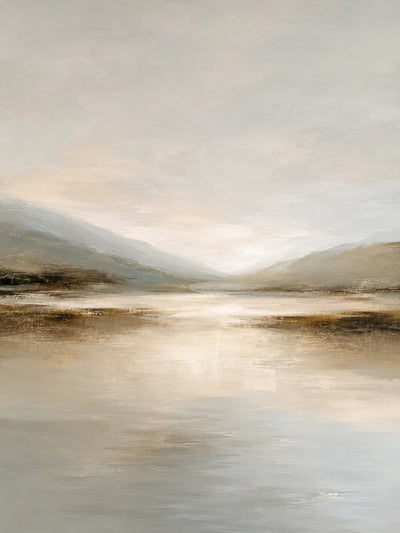 Dawn Estuary Landscape Wall Art room scene 1 | Olyrel