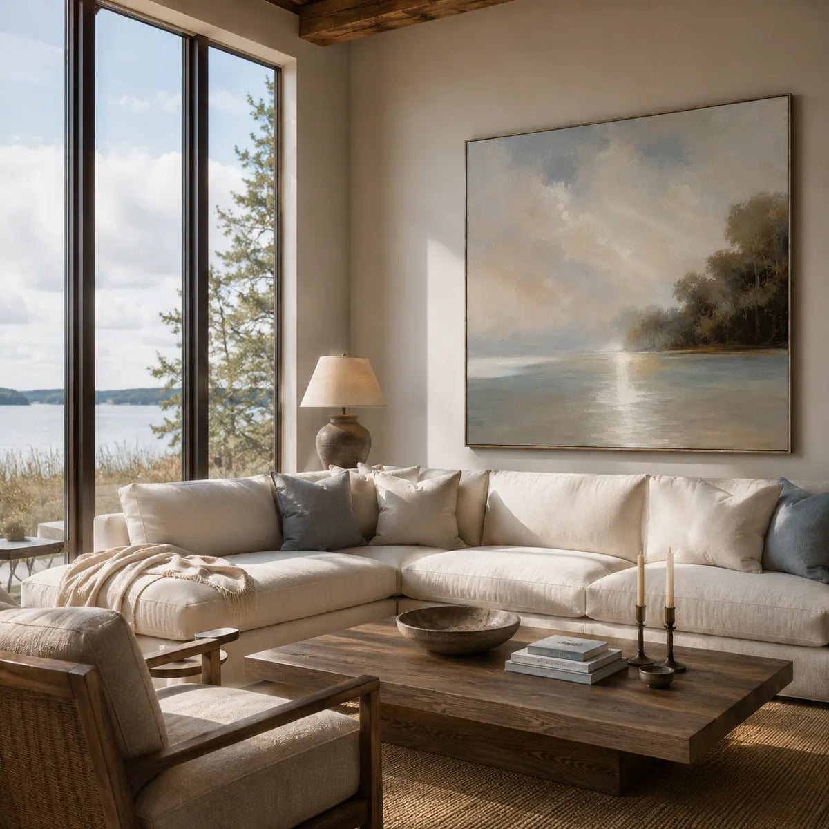 Quiet Cove Landscape Wall Art room scene 4 | Olyrel