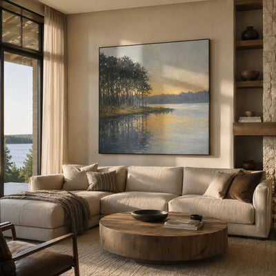 Golden Grove Landscape Wall Art room scene 2 | Olyrel