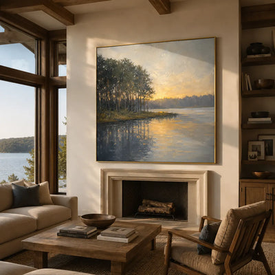 Golden Grove Landscape Wall Art room scene 5 | Olyrel