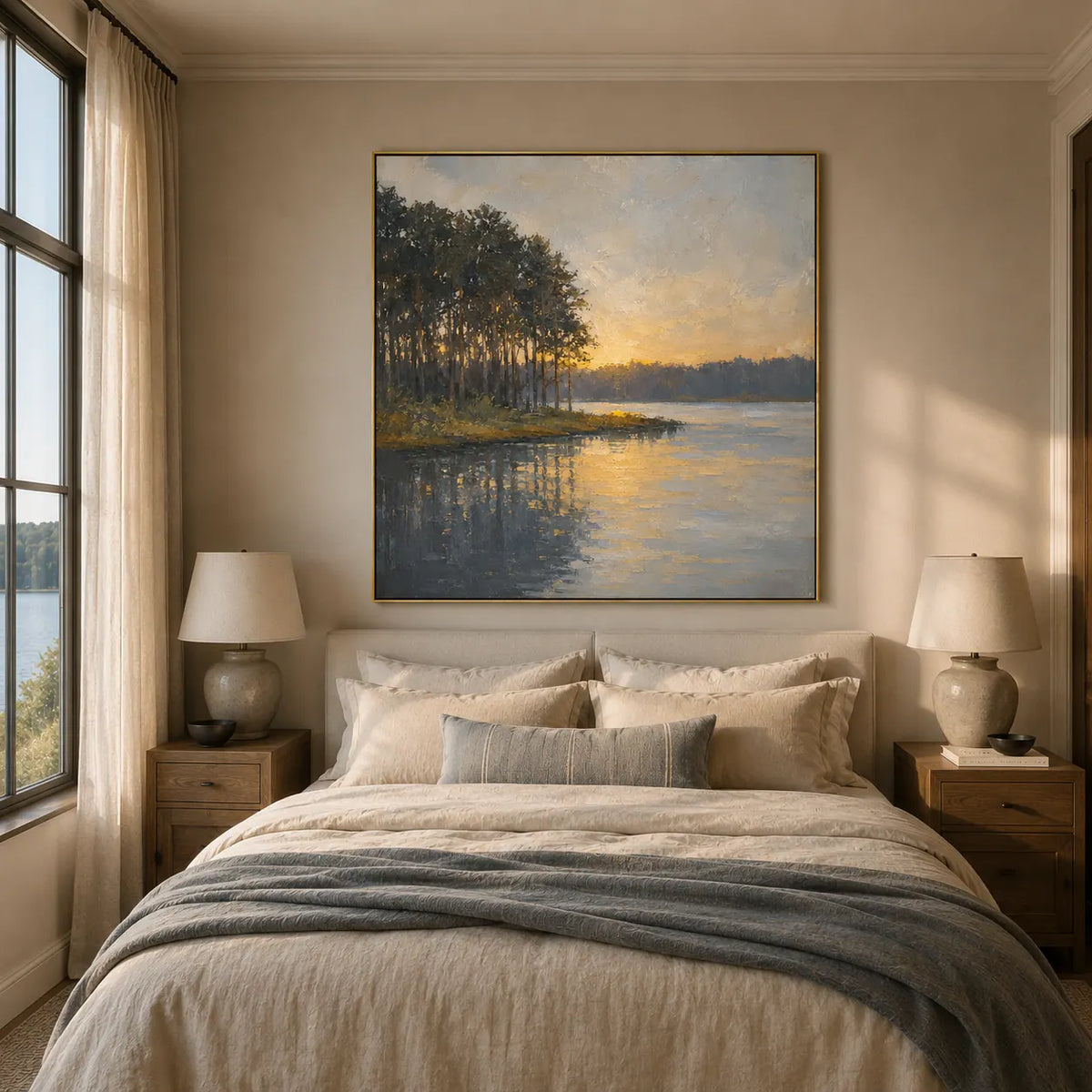Golden Grove Landscape Wall Art room scene 6 | Olyrel