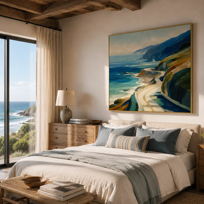 Coastal Road Landscape Wall Art room scene 6 | Olyrel