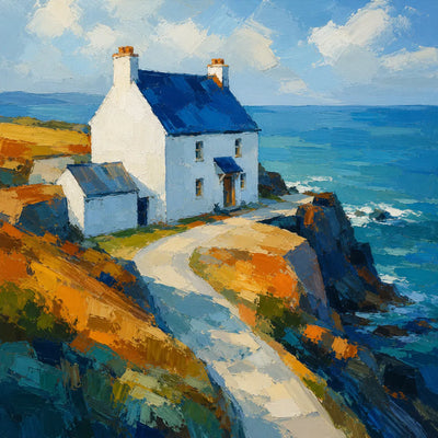 White Chapel Coastal Wall Art room scene 1 | Olyrel