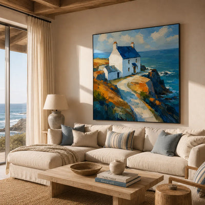 White Chapel Coastal Wall Art room scene 2 | Olyrel