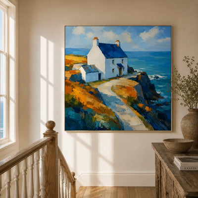 White Chapel Coastal Wall Art room scene 3 | Olyrel