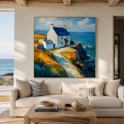 White Chapel Coastal Wall Art room scene 4 | Olyrel
