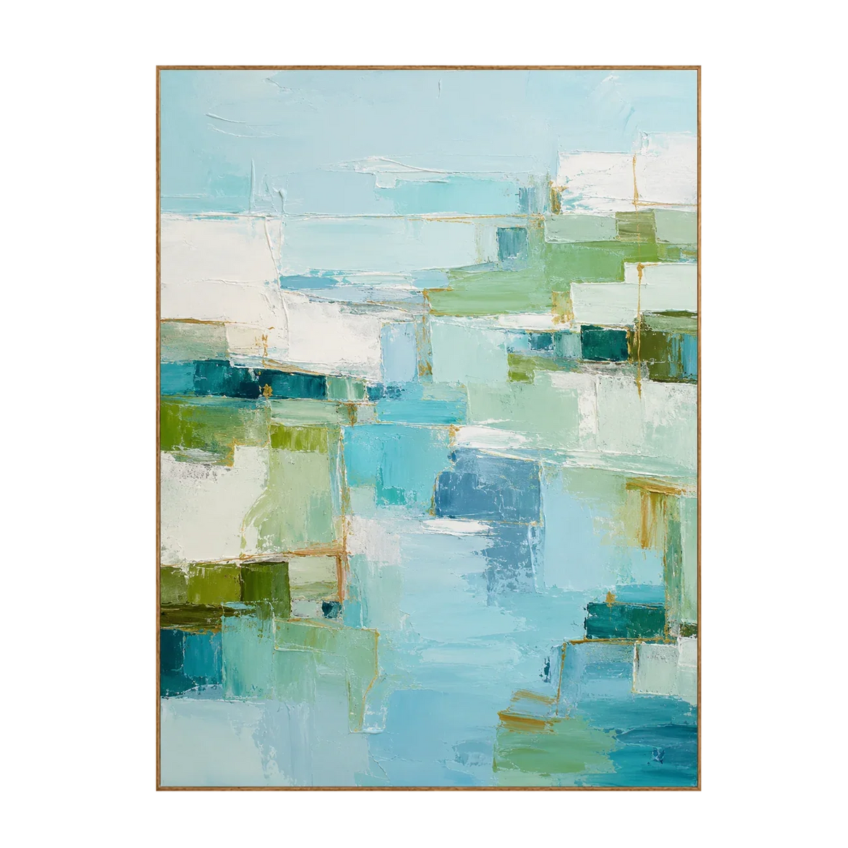 Aqua Passage Abstract Wall Art | Olyrel