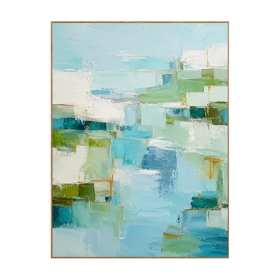 Aqua Passage Abstract Wall Art | Olyrel