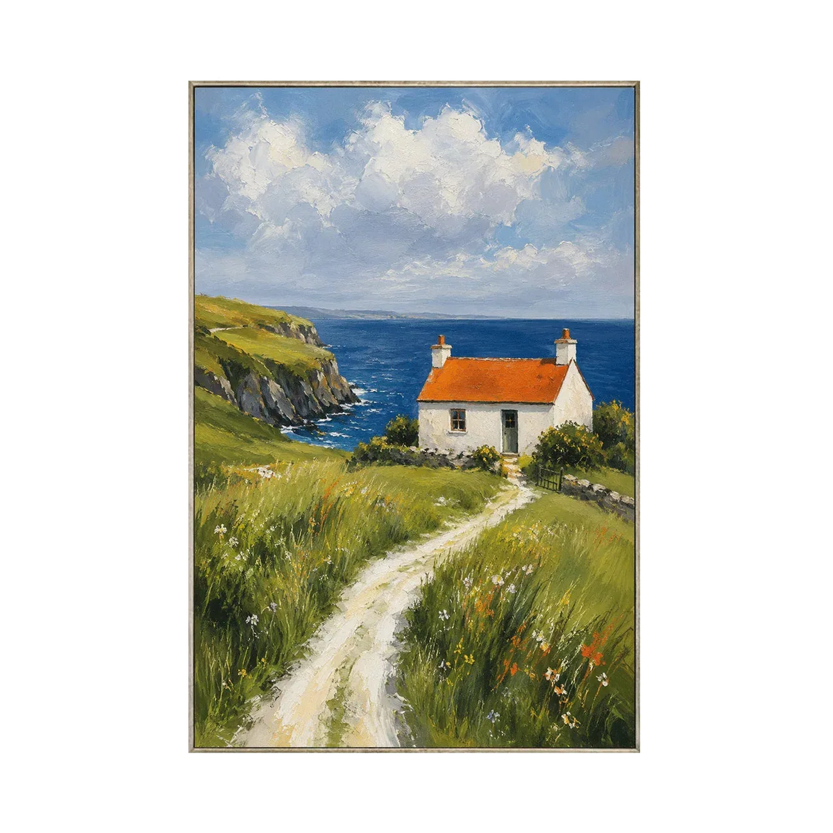 Hill Cottage Landscape Wall Art | Olyrel