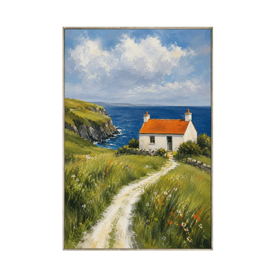 Hill Cottage Landscape Wall Art | Olyrel