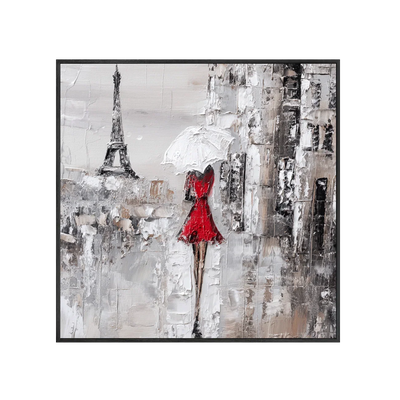 Red Dress Paris Wall Art | Olyrel