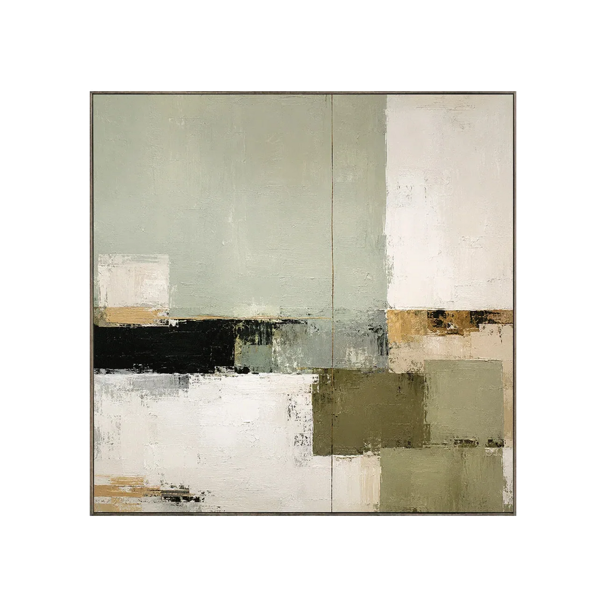 Sage Blocks Abstract Wall Art | Olyrel