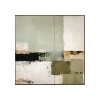 Sage Blocks Abstract Wall Art | Olyrel