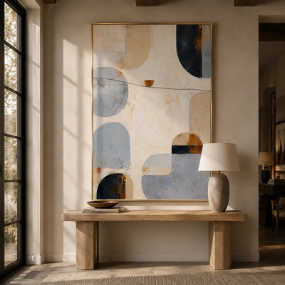 Soft Geometry Abstract Wall Art room scene 4 | Olyrel