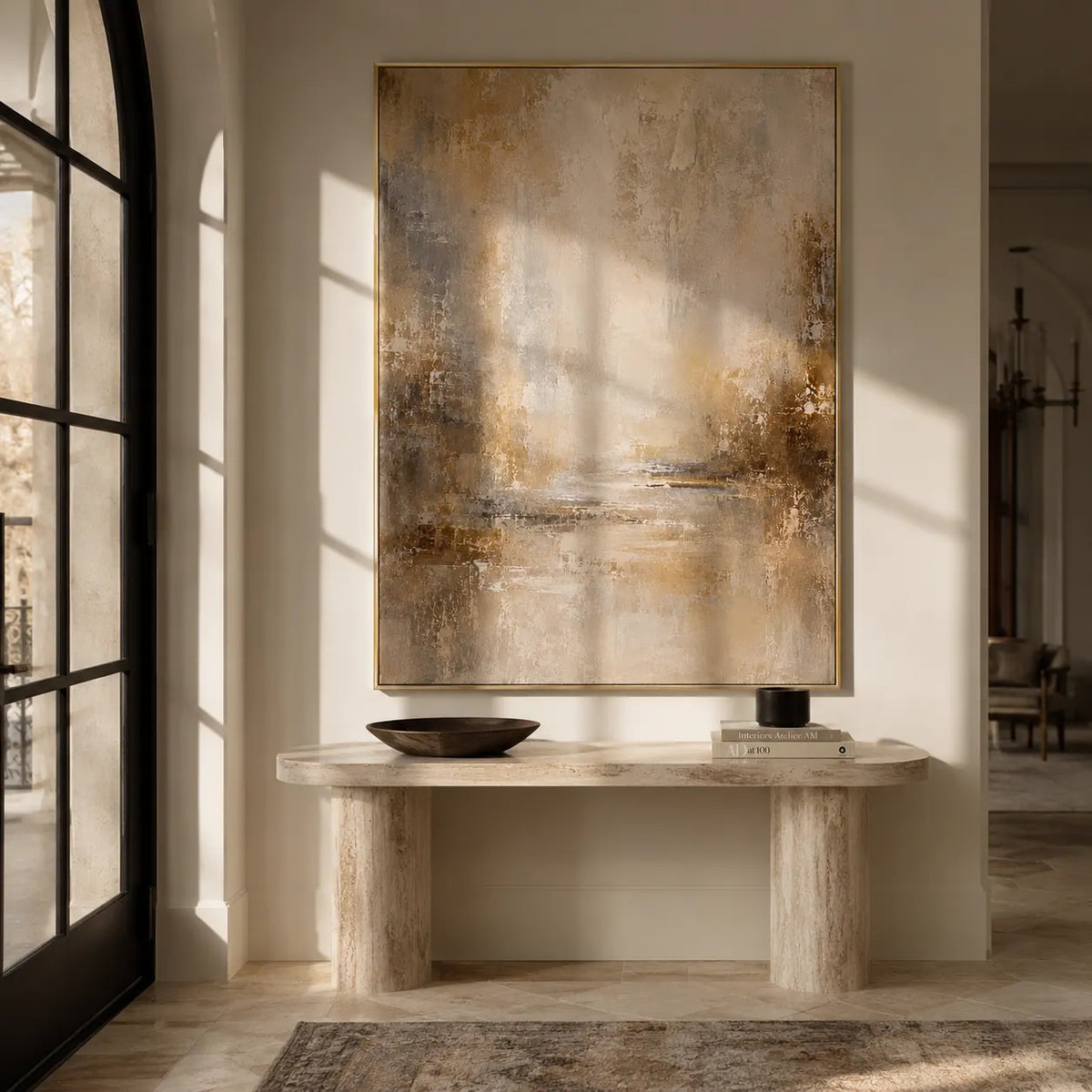 Quiet Linen Textured Wall Art room scene 4 | Olyrel