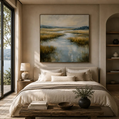 Marsh Light Landscape Wall Art room scene 4 | Olyrel