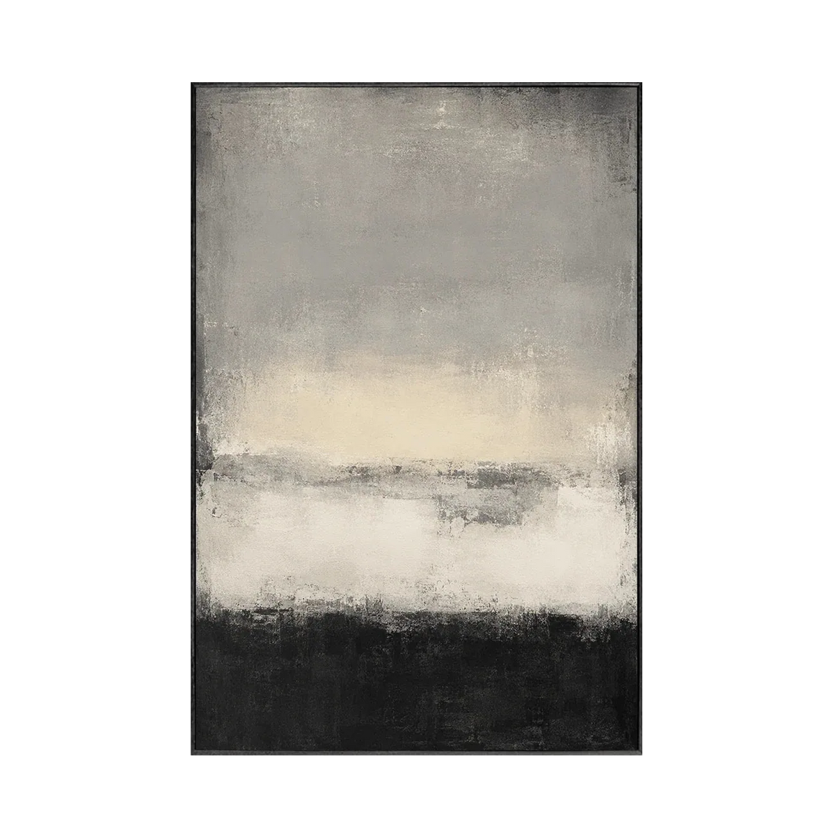 Charcoal Mist Textured Wall Art | Olyrel